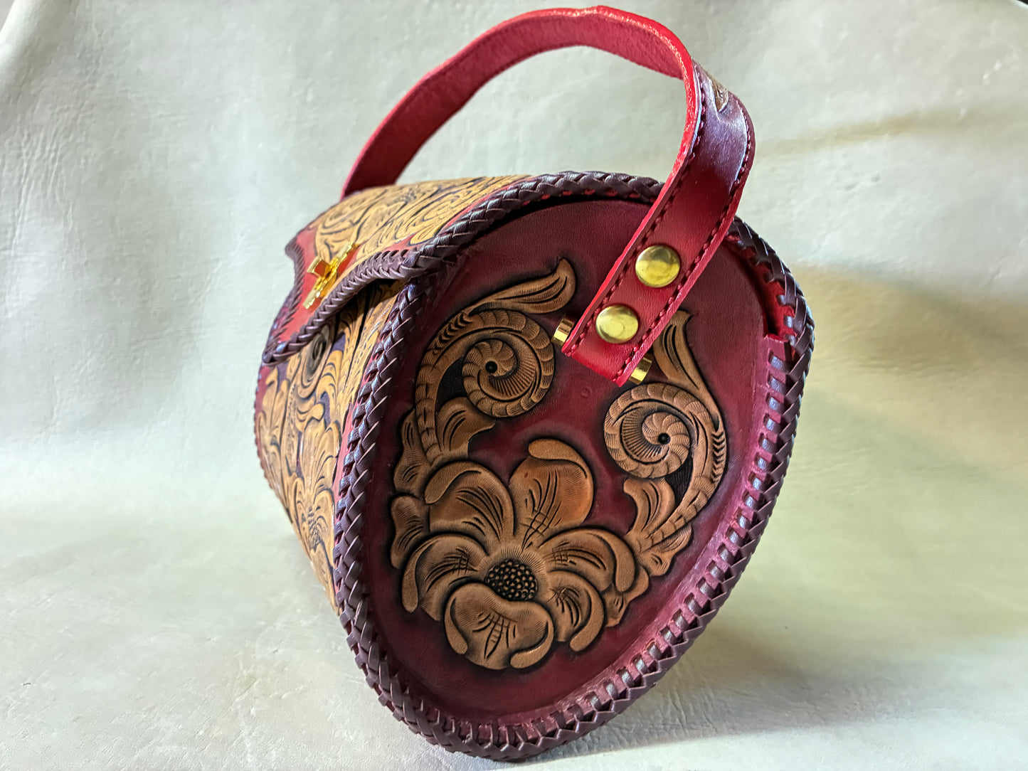 Carving BAF PALM SPRING HANDBAG