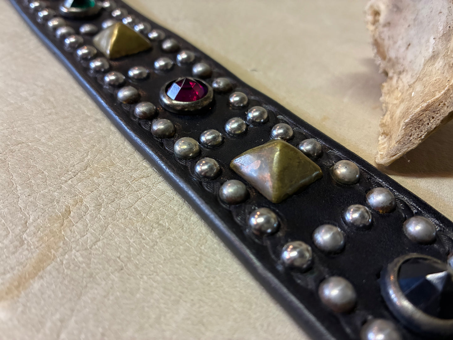 Double Pin Buckle Stud Belt