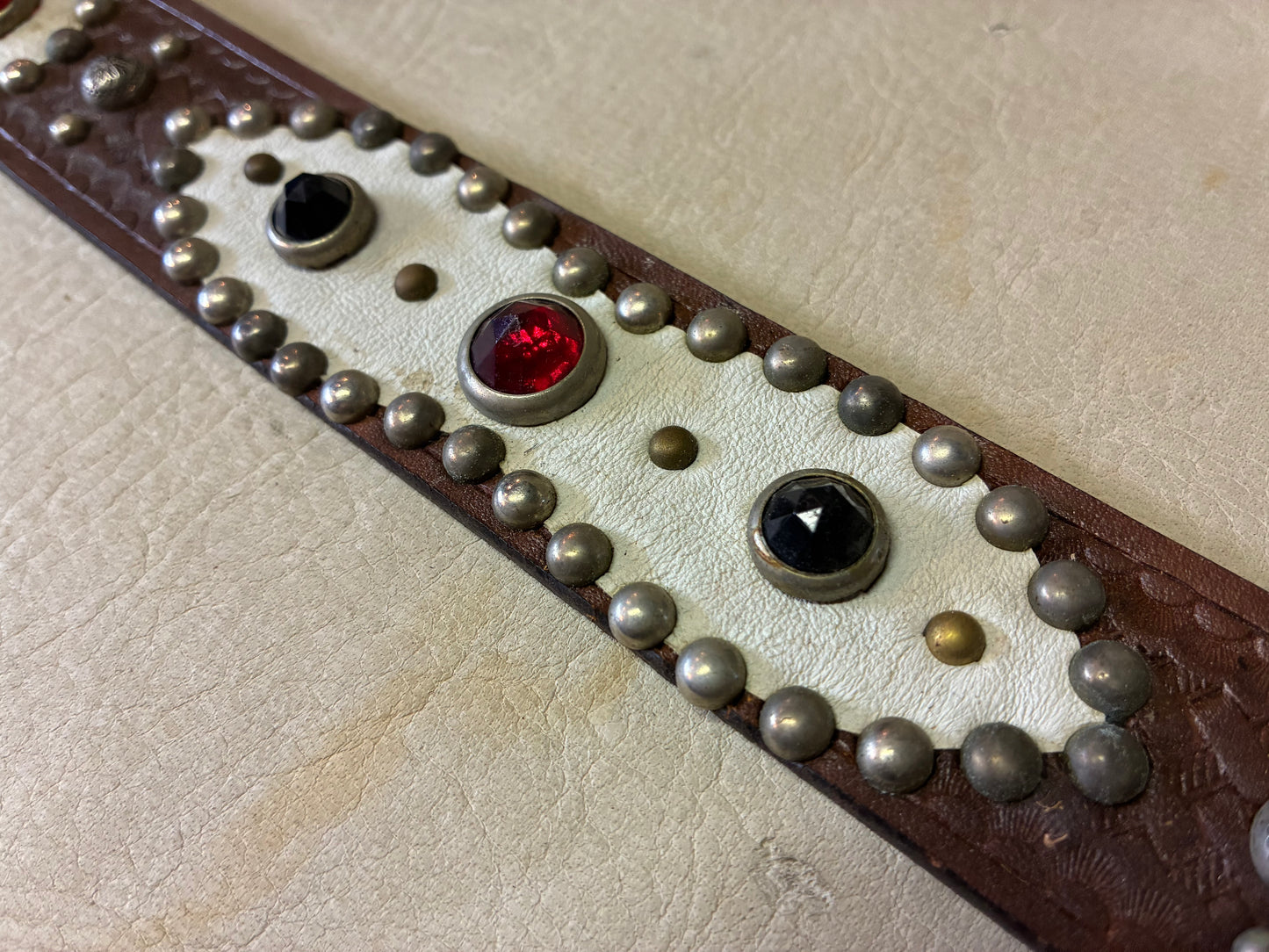 Native American Buckle Studded Belt