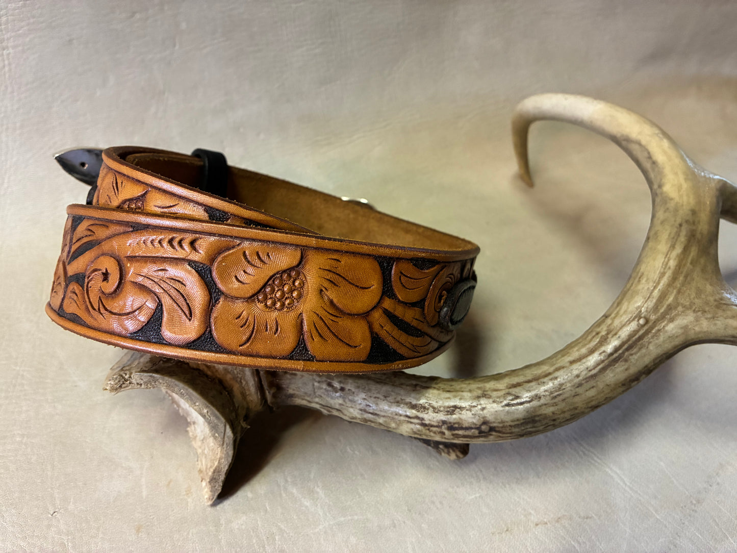 50's Style Ranger Style Western Flower Curving Belt オーダーメイド
