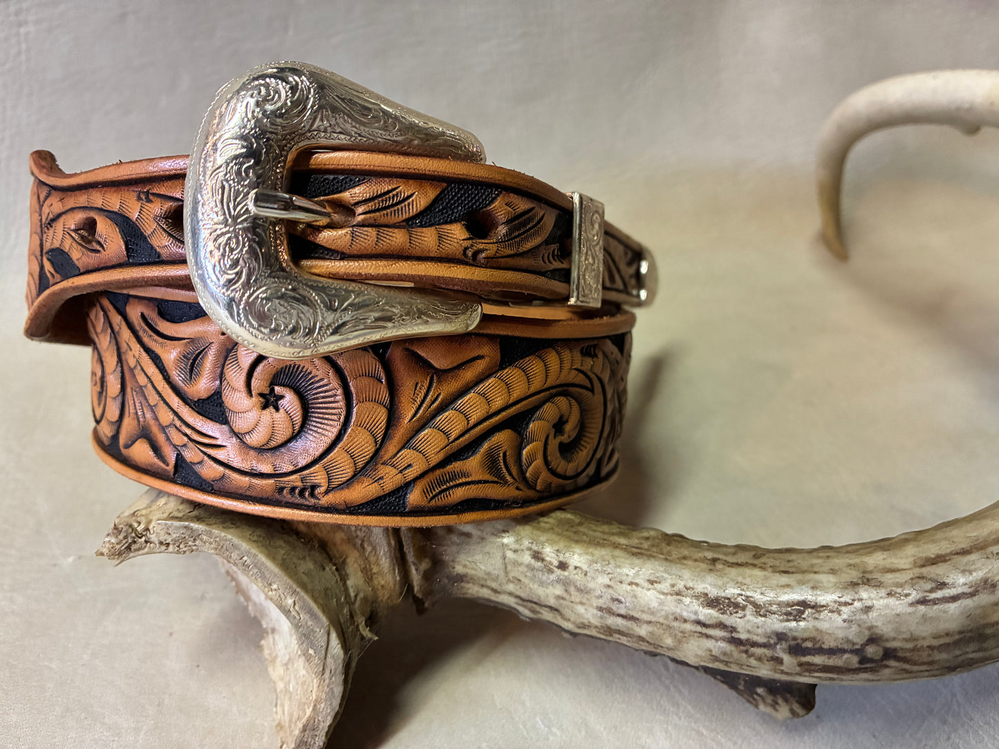 40's Style Hand Carving Belt オーダーメイド