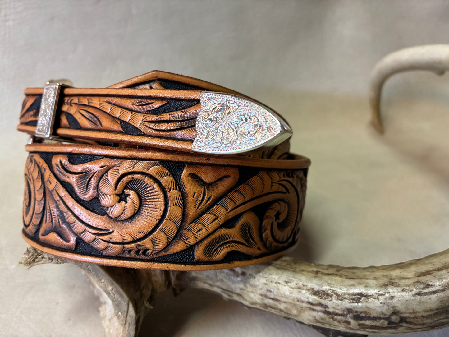 40's Style Hand Carving Belt オーダーメイド