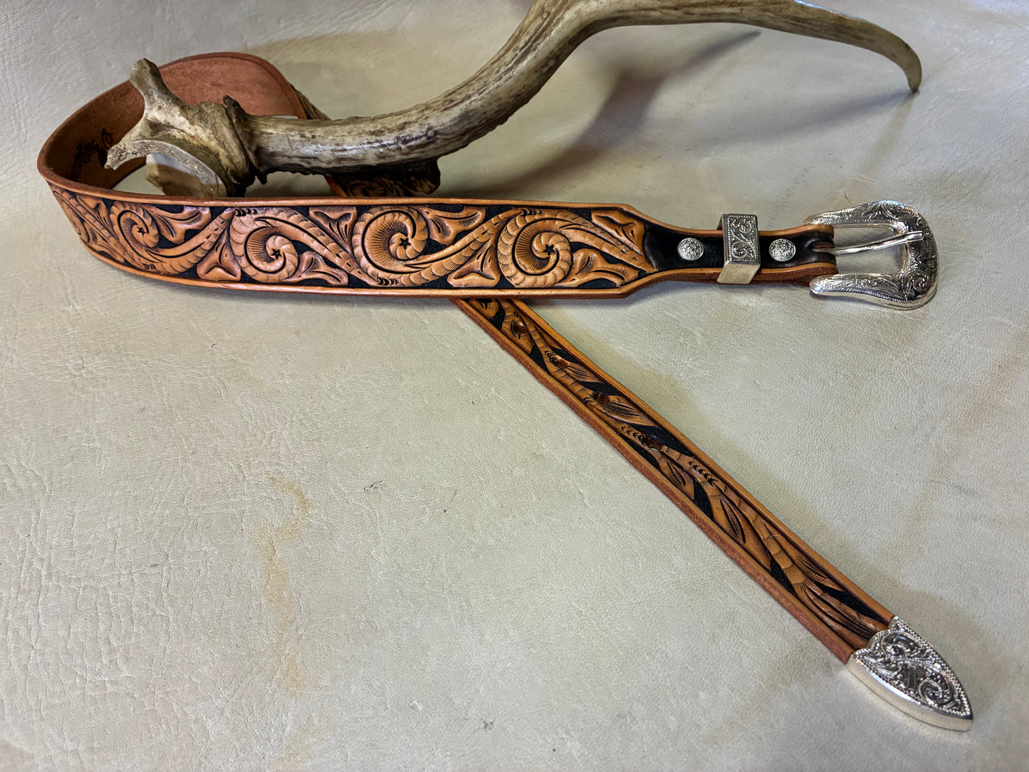 40's Style Hand Carving Belt オーダーメイド