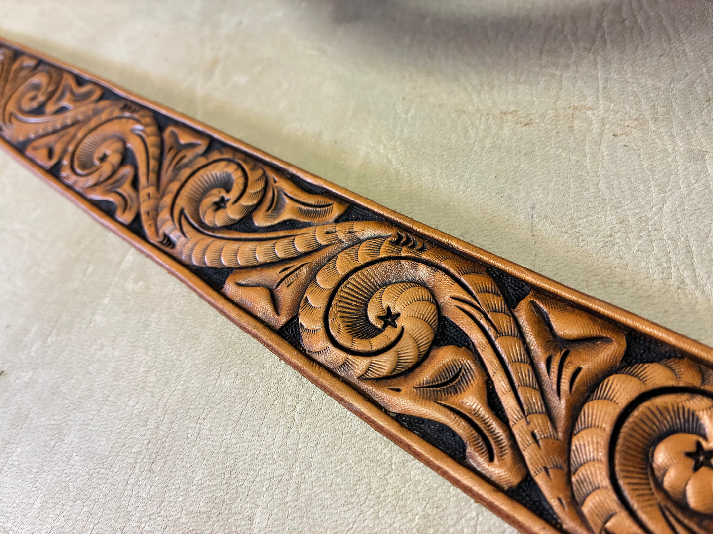 40's Style Hand Carving Belt オーダーメイド