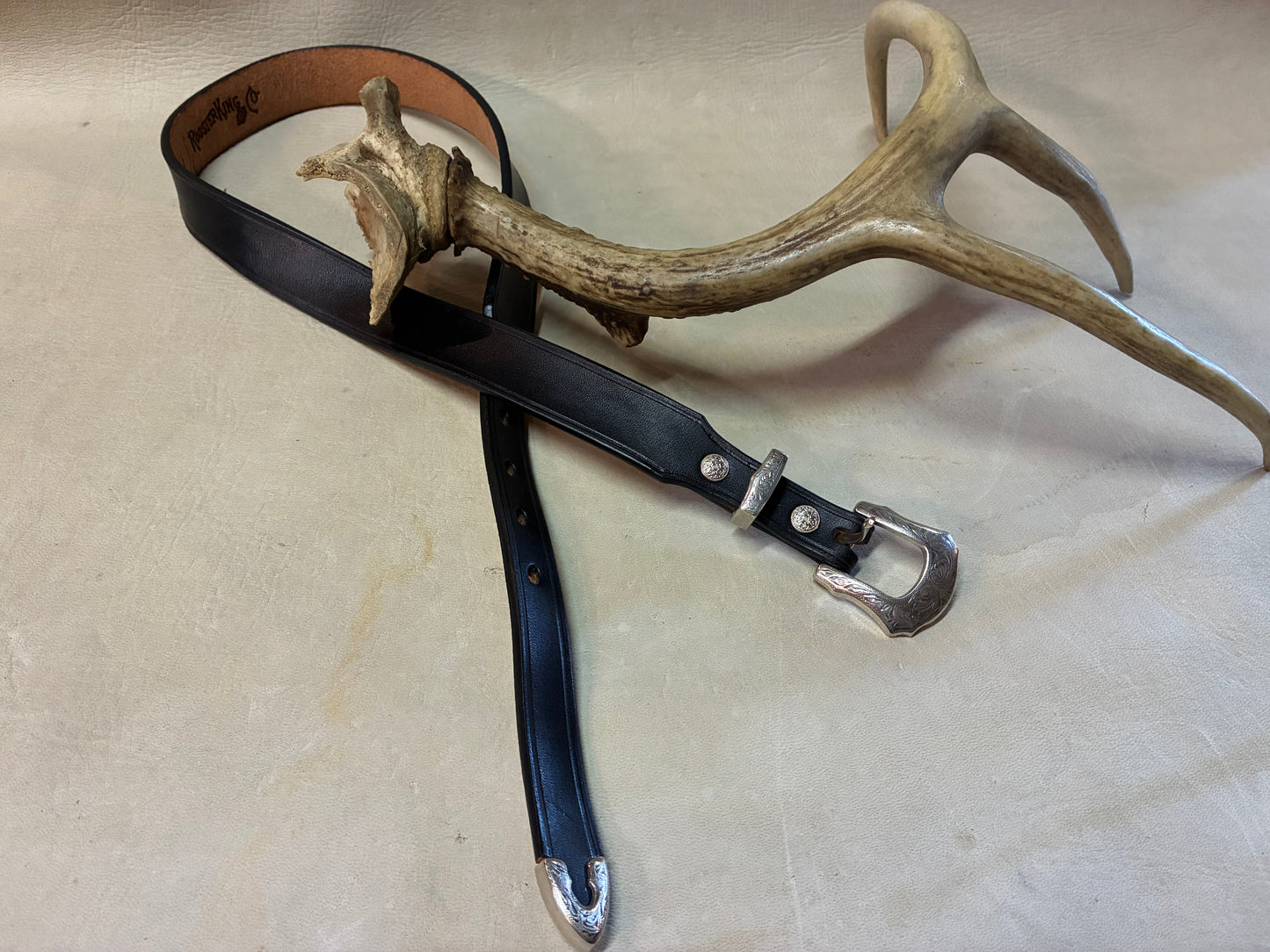 Old Style Western Belt Black オーダーメイド