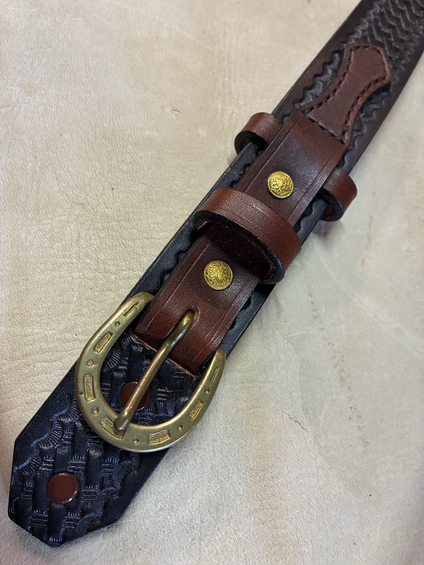 Ranger Type Belt Basket Wave Black & Brown