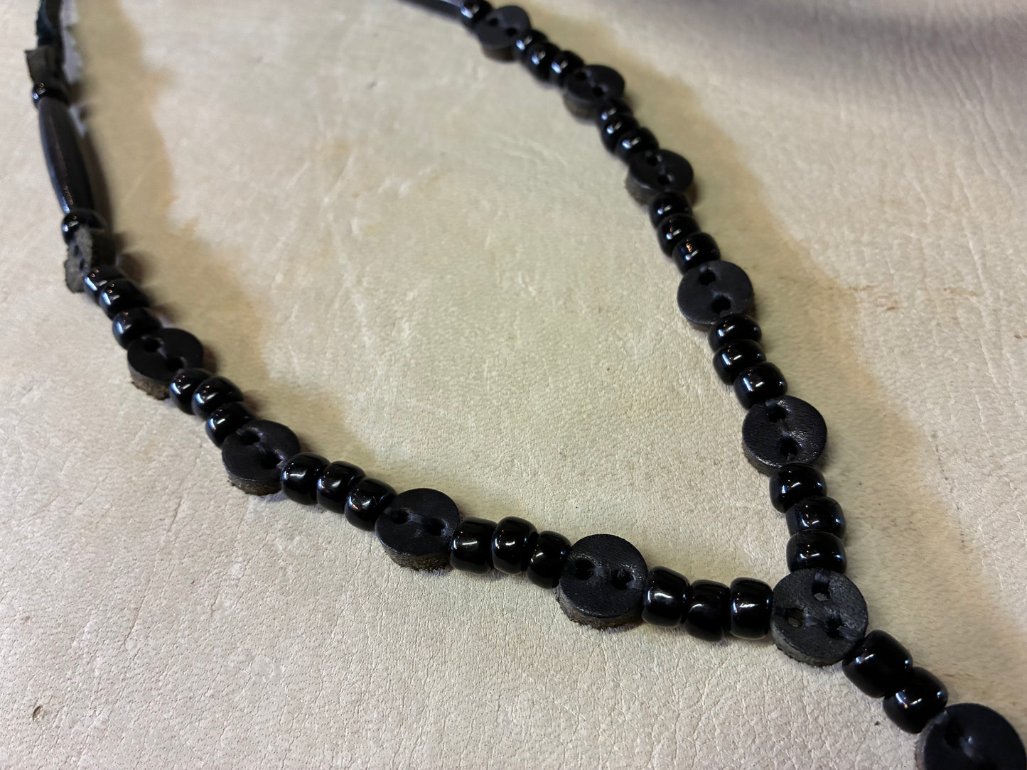 Black Naja Rosario Necklace