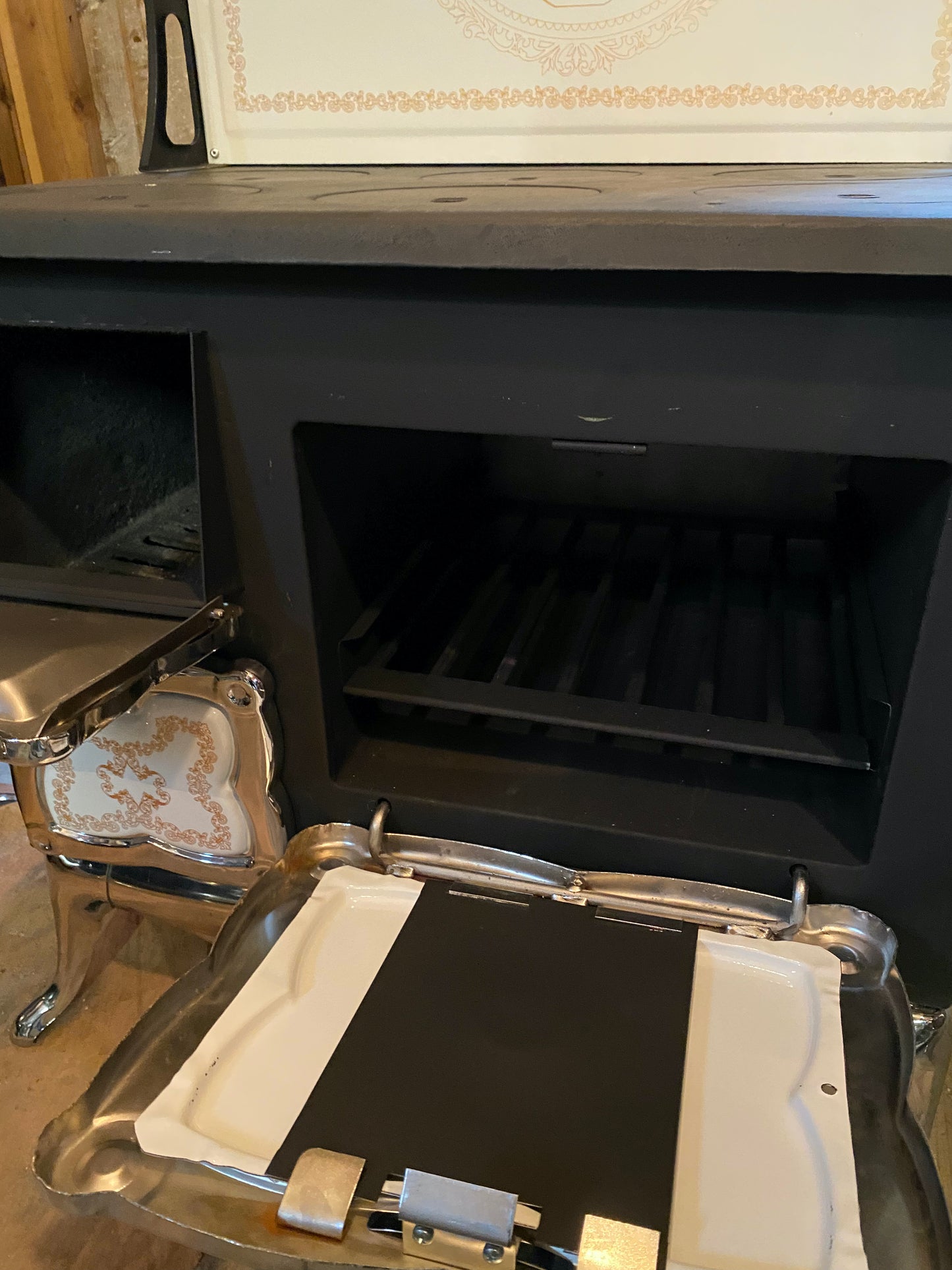 Cooking薪ストーブ 6つ穴タイプ湯煎ボックス付White