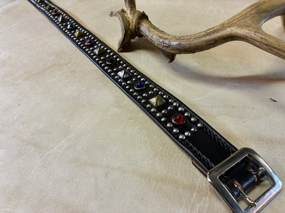 Double Pin Buckle Stud Belt