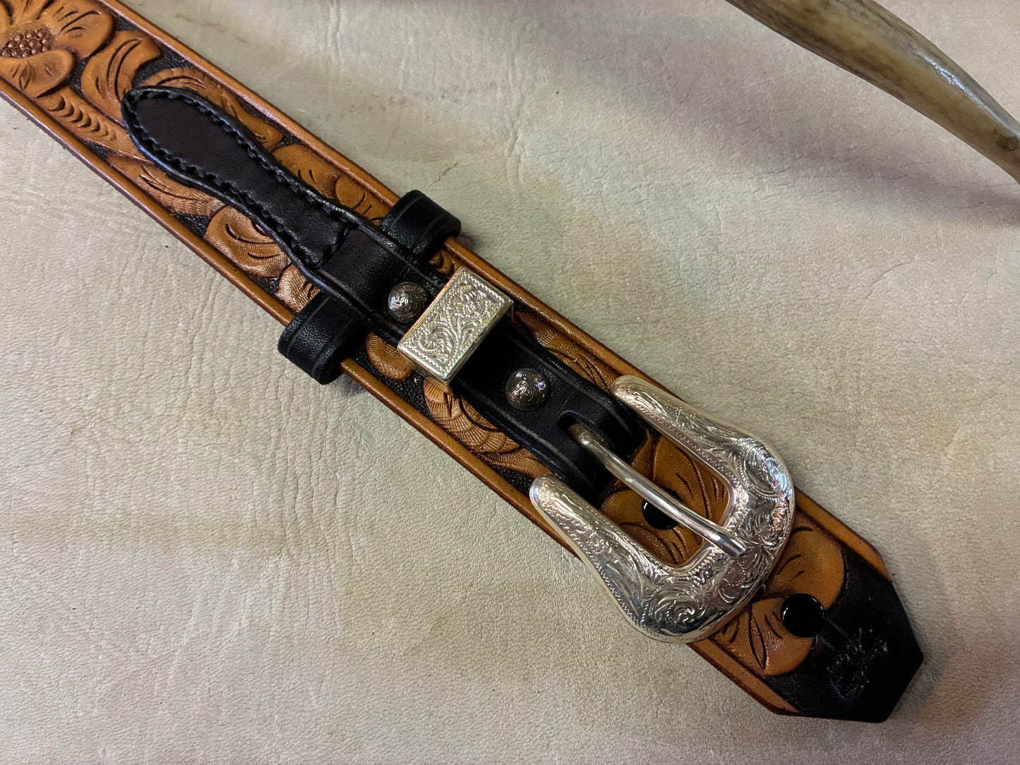 50's Style Ranger Style Western Flower Curving Belt オーダーメイド