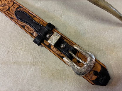 50's Style Ranger Style Western Flower Curving Belt オーダーメイド