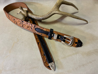 50's Style Ranger Style Western Flower Curving Belt オーダーメイド