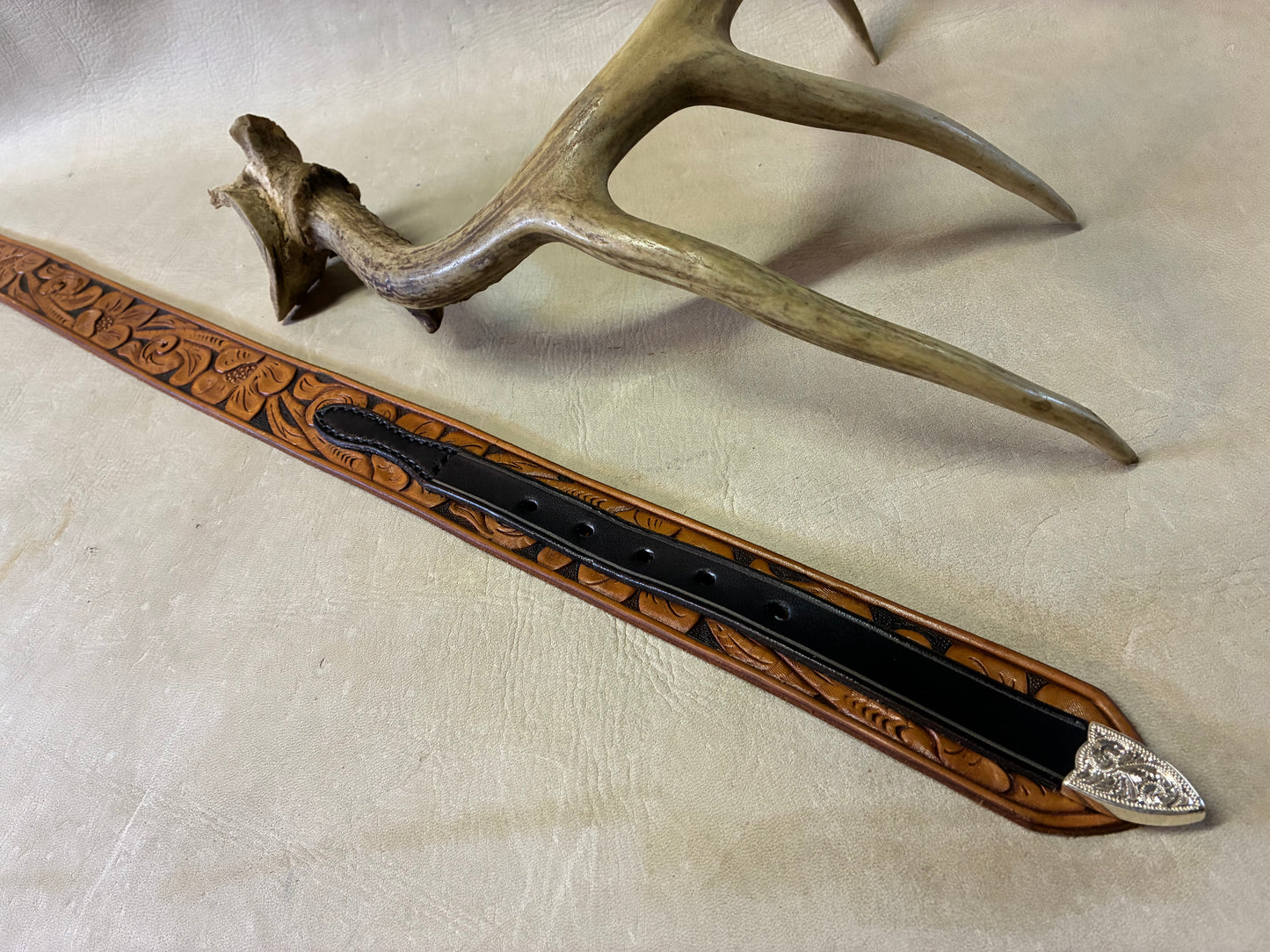 50's Style Ranger Style Western Flower Curving Belt オーダーメイド