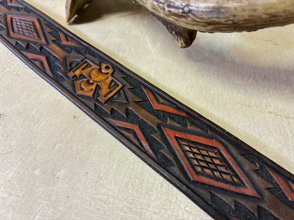 Hand Carving Thunderbird Belt Antique Finish オーダーメイド