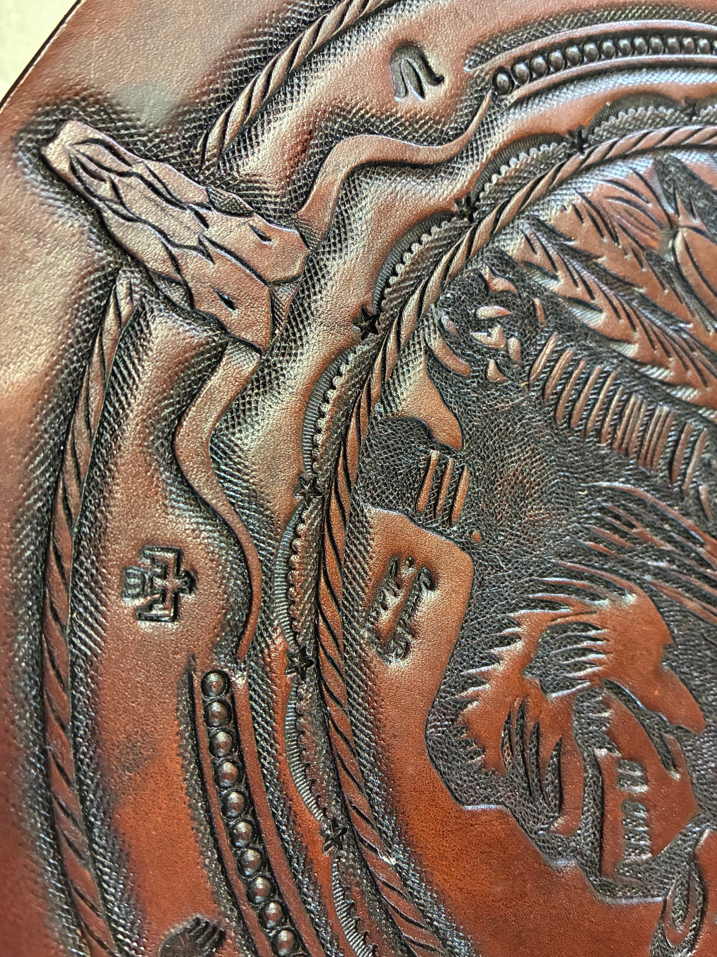 Native Indian Hand Carving Medicine Shoulder Bag