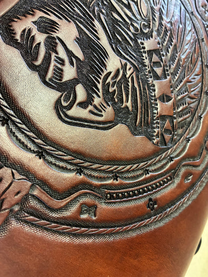 Native Indian Hand Carving Medicine Shoulder Bag